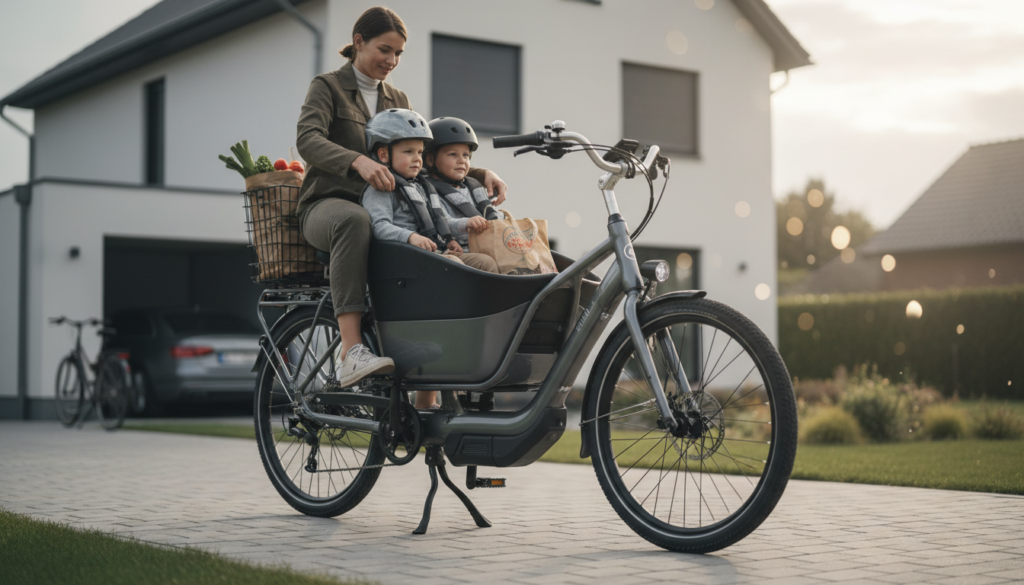 découvrez pourquoi les vélos cargo électriques deviennent l'alternative privilégiée pour remplacer la deuxième voiture des familles en 2026, alliant écologie, praticité et économies.