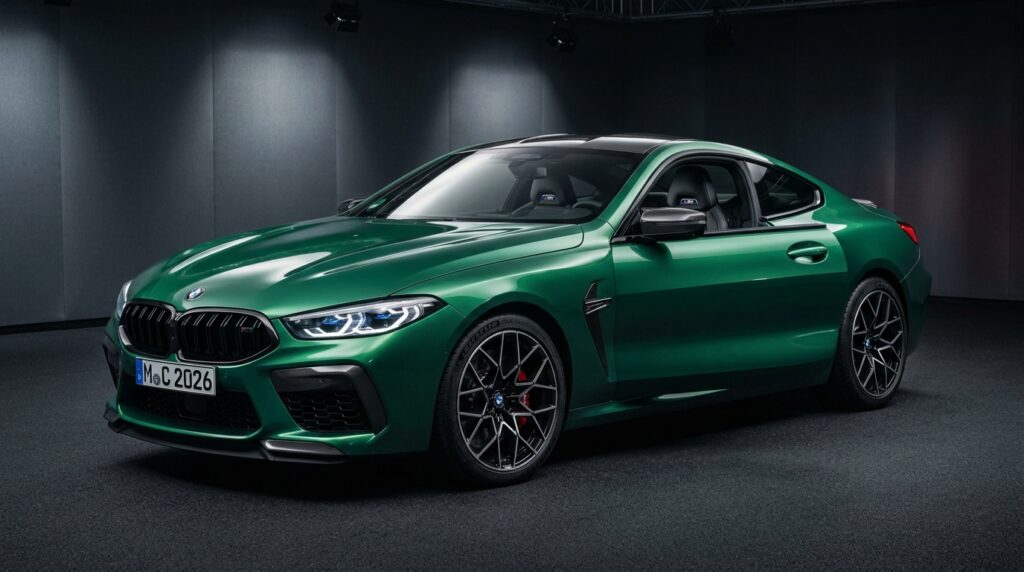 découvrez la bmw m8 2026 : performances exceptionnelles, fiche technique détaillée et prix. tout ce qu'il faut savoir sur cette voiture de luxe sportive.