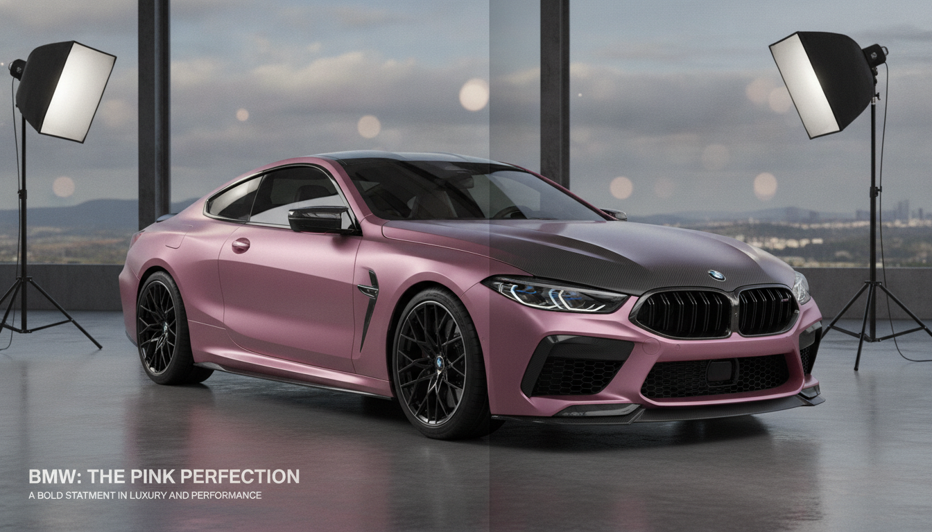 découvrez la bmw rose : options de personnalisation détaillées, différents formats de wrapping, et modèles uniques pour un style exclusif et raffiné.